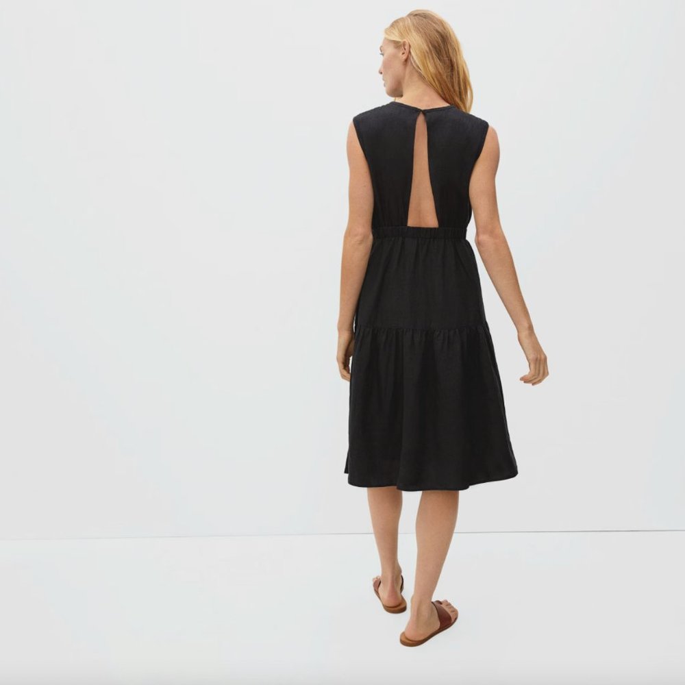 Everlane Black Linen Dress